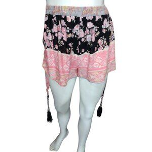 Pink/Black Flowered Short